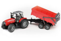 BRUDER 2045 Traktor MASSEY FERGUSON 7480 s valníkom
