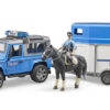 BRUDER 2588 LAND ROVER, POLÍCIA, prepravník, figúrka, kôň