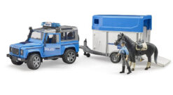 BRUDER 2588 LAND ROVER, POLÍCIA, prepravník, figúrka, kôň