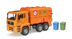 BRUDER 2760 Nákladné auto MAN TGA smetiarske, oranžové