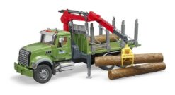 BRUDER 2824 Zelené AUTO MACK Granite preprava dreva