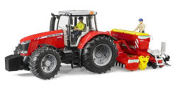 BRUDER 3046 Červený TRAKTOR MASSEY FERGUSON 7624