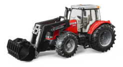 BRUDER 3047 Červený TRAKTOR MASSEY FERGUSON 7624 s nakladačom