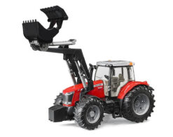 BRUDER 3047 Červený TRAKTOR MASSEY FERGUSON 7624 s nakladačom