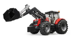 BRUDER 3047 Červený TRAKTOR MASSEY FERGUSON 7624 s nakladačom