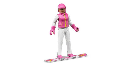 BRUDER 60420 Figúrka snowboardistka s príslušenstvom