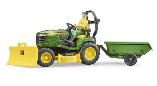 BRUDER 62104 BWORLD John Deere záhradný traktor, vozík, figúrka