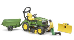 BRUDER 62104 BWORLD John Deere záhradný traktor, vozík, figúrka