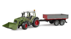 BRUDER 2182 Zelený TRAKTOR FENDT VARIO 211 s čelným nakladačom a valníkom