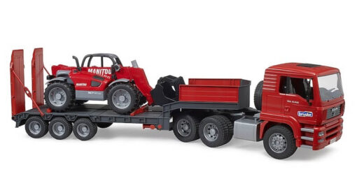 BRUDER 2774 Nákladné auto MAN TGA s návesom a manipulátorom