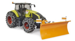 BRUDER 3018 Traktor CLAAS AXION 950 so snehovými reťazami a radlicou