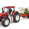 BRUDER 3453 ROADMAX Traktor s prívesom a kladami