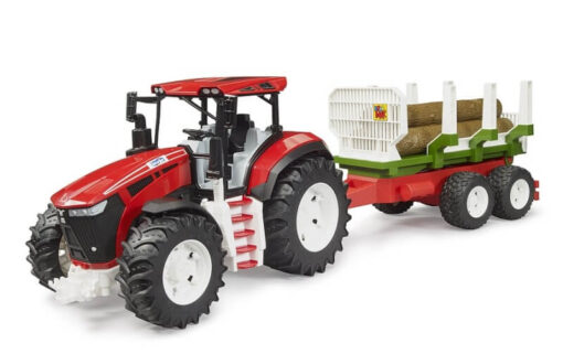 BRUDER 3453 ROADMAX Traktor s prívesom a kladami