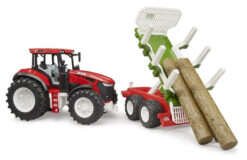 BRUDER 3453 ROADMAX Traktor s prívesom a kladami